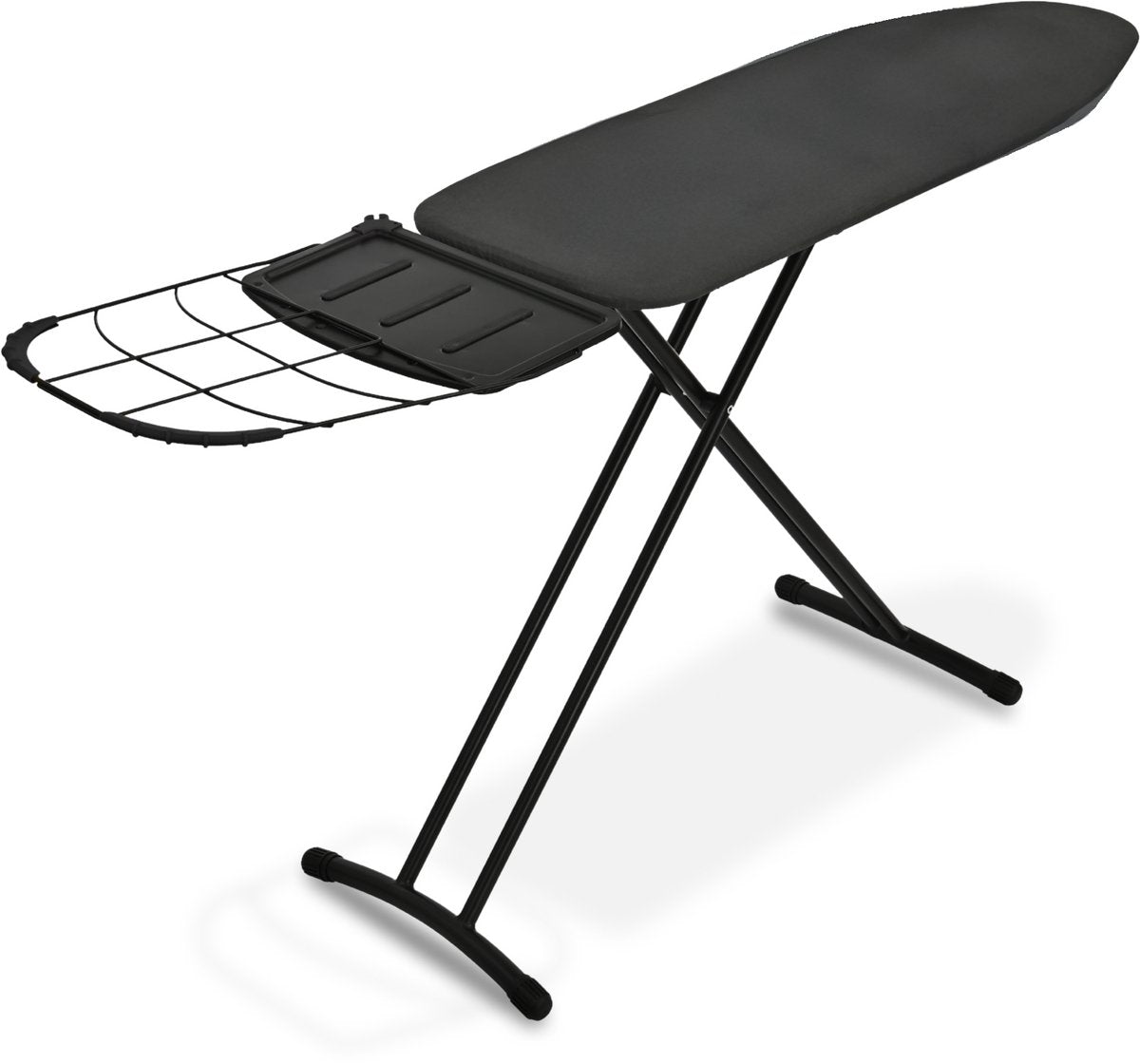 Bodo® -  Geretourneerd/Beschadigd - Strijkplank Ascend Elite - Stoomunithouder - Uitklapbaar Rek - 122 x 43 cm - Zwart