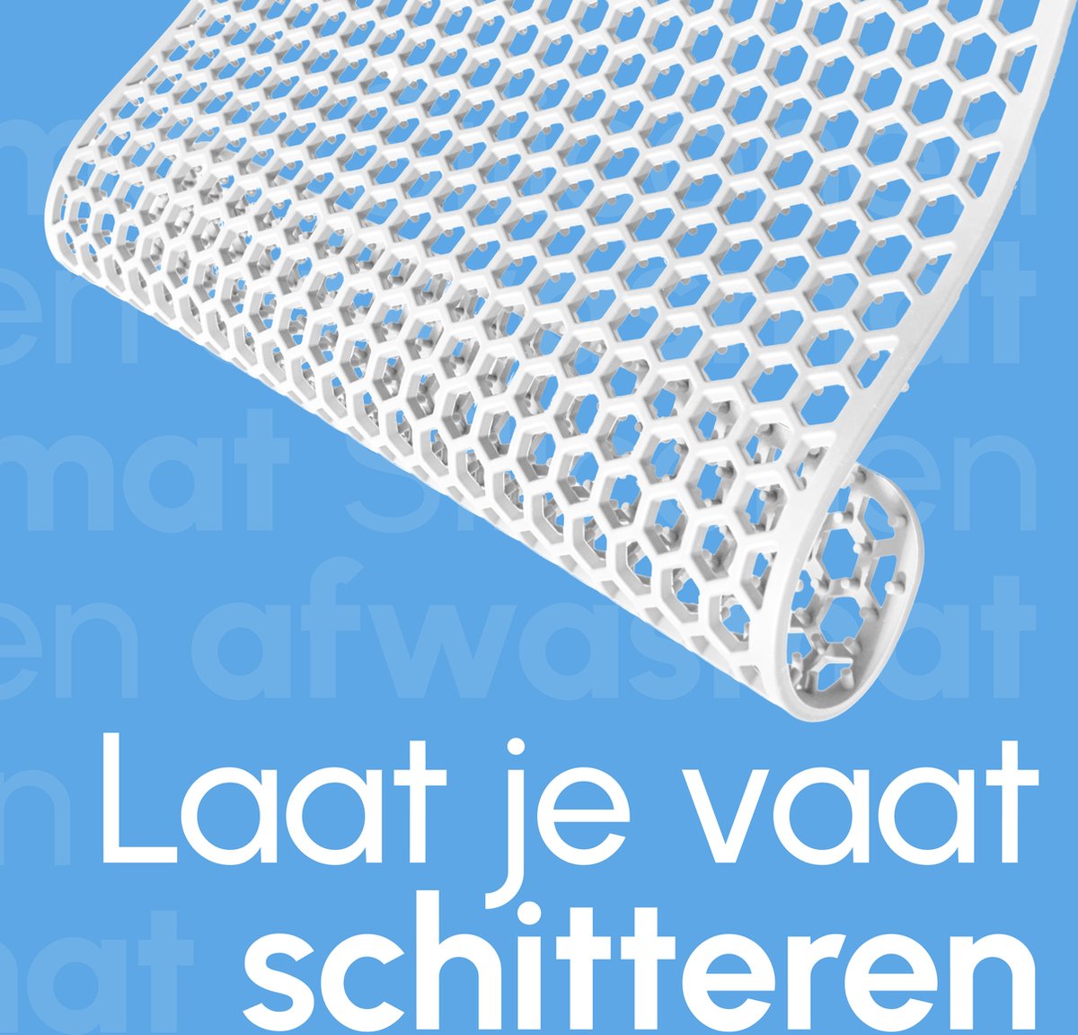 Bodo® Gootsteenmat - Rechthoekig - Onderzetter - Wit - 30 x 40 cm