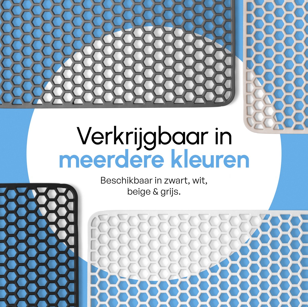 Bodo® Gootsteenmat - Rechthoekig - Onderzetter - Wit - 30 x 40 cm