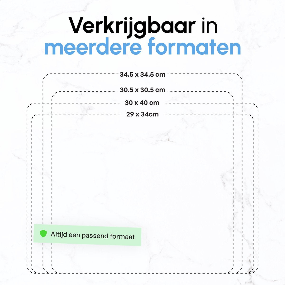 Bodo® Gootsteenmat - Vierkant - Onderzetter - Zwart - 30.5 x 30.5 cm