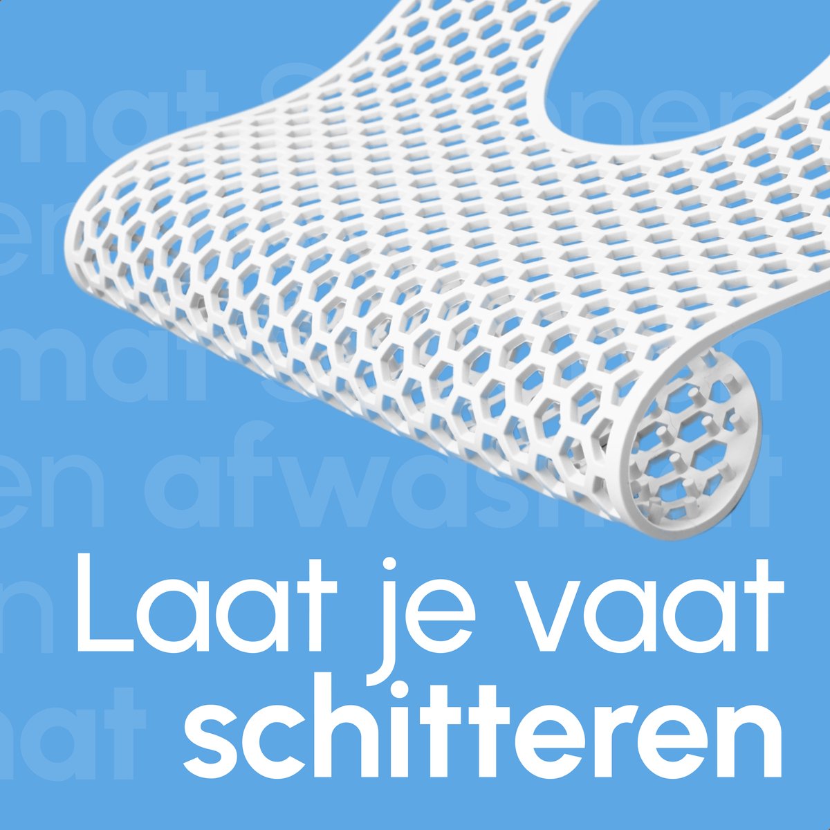 Bodo® Gootsteenmat - Rechthoekig - Wit - 34 x 29 cm