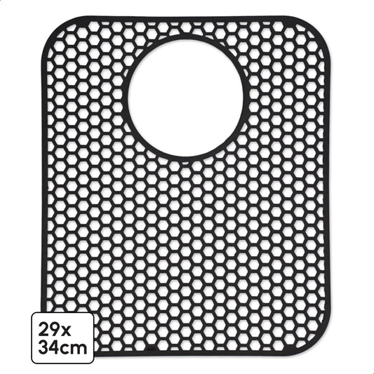 Bodo® Gootsteenmat - Rechthoekig - Zwart - 34 x 29 cm