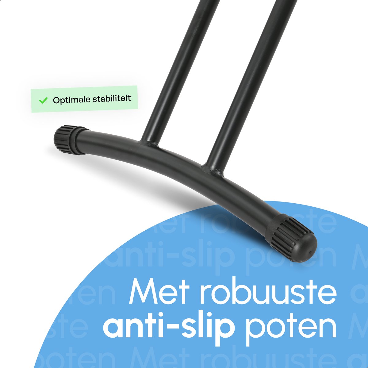 Bodo® -  Geretourneerd/Beschadigd - Strijkplank Ascend Elite - Stoomunithouder - Uitklapbaar Rek - 122 x 43 cm - Zwart