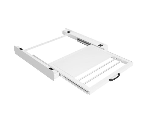 Bodo® Stapelkit - Tussenstuk met Handdoekhouder en Inlegbare Plank - Wasmachine en Droger - Wit