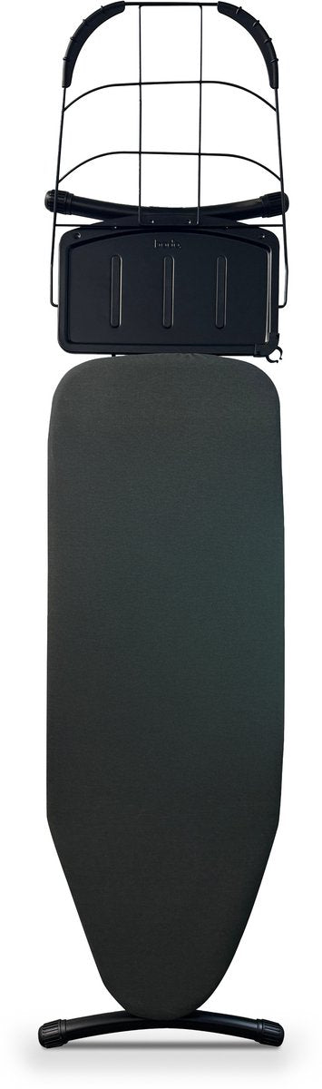 Bodo® -  Geretourneerd/Beschadigd - Strijkplank Ascend Elite - Stoomunithouder - Uitklapbaar Rek - 122 x 43 cm - Zwart