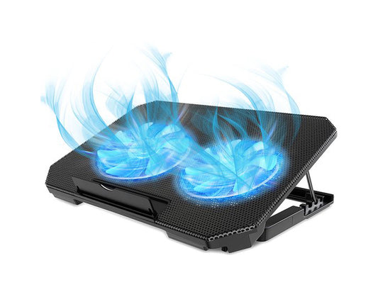 Jacked laptop cooler fluisterstil met dubbele ventilator – verstelbare laptop standaard tot 17.6 inch - geretourneerd