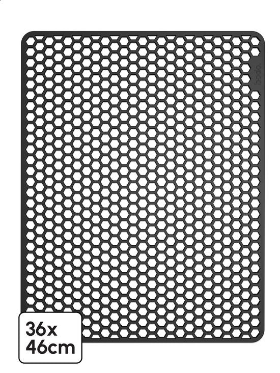 Bodo® Gootsteenmat - Rechthoekig - Zwart - 36 x 46 cm - Voor 40 x 50 cm Wasbak