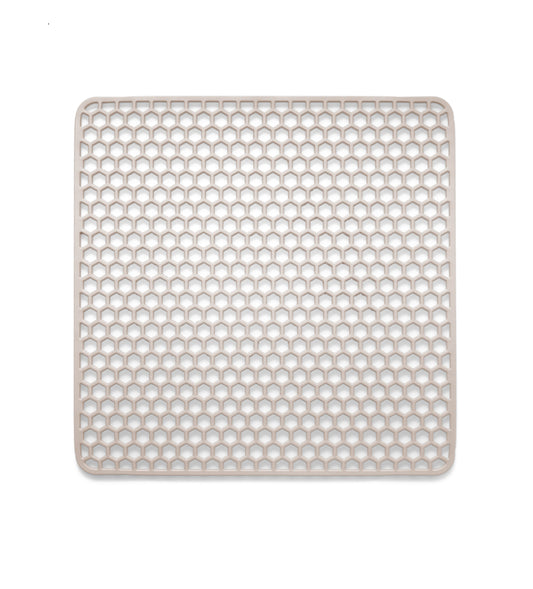 bodo home gootsteenmat beige silicoon 34.5x34.5 verschillende afmetingen