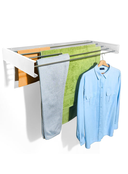 Bodo - Inklapbaar wanddroogrek - 80cm 4m drooglengte - Wit