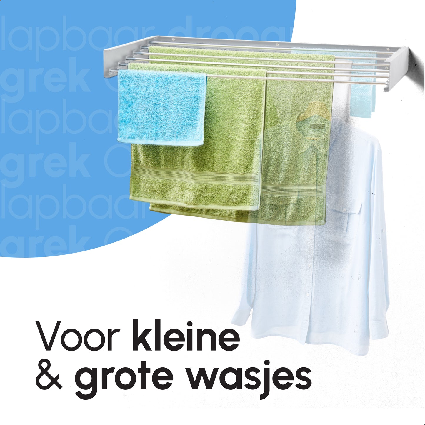 Bodo - Inklapbaar wanddroogrek - Beschadigd/Geretourneerd - 80cm 4m drooglengte - Wit