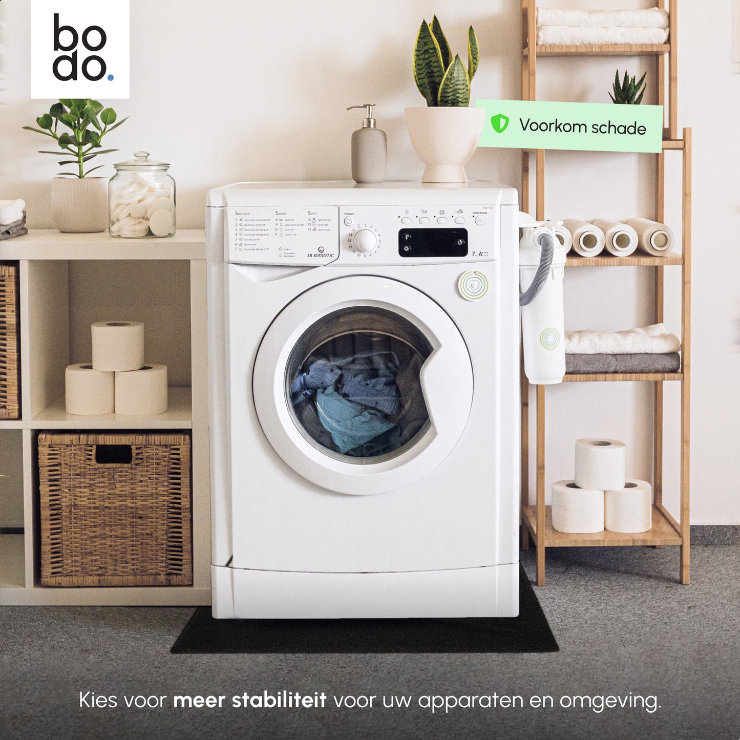 Bodo® Anti Trillingsmat Wasmachine en droger - 60x60x1.2cm