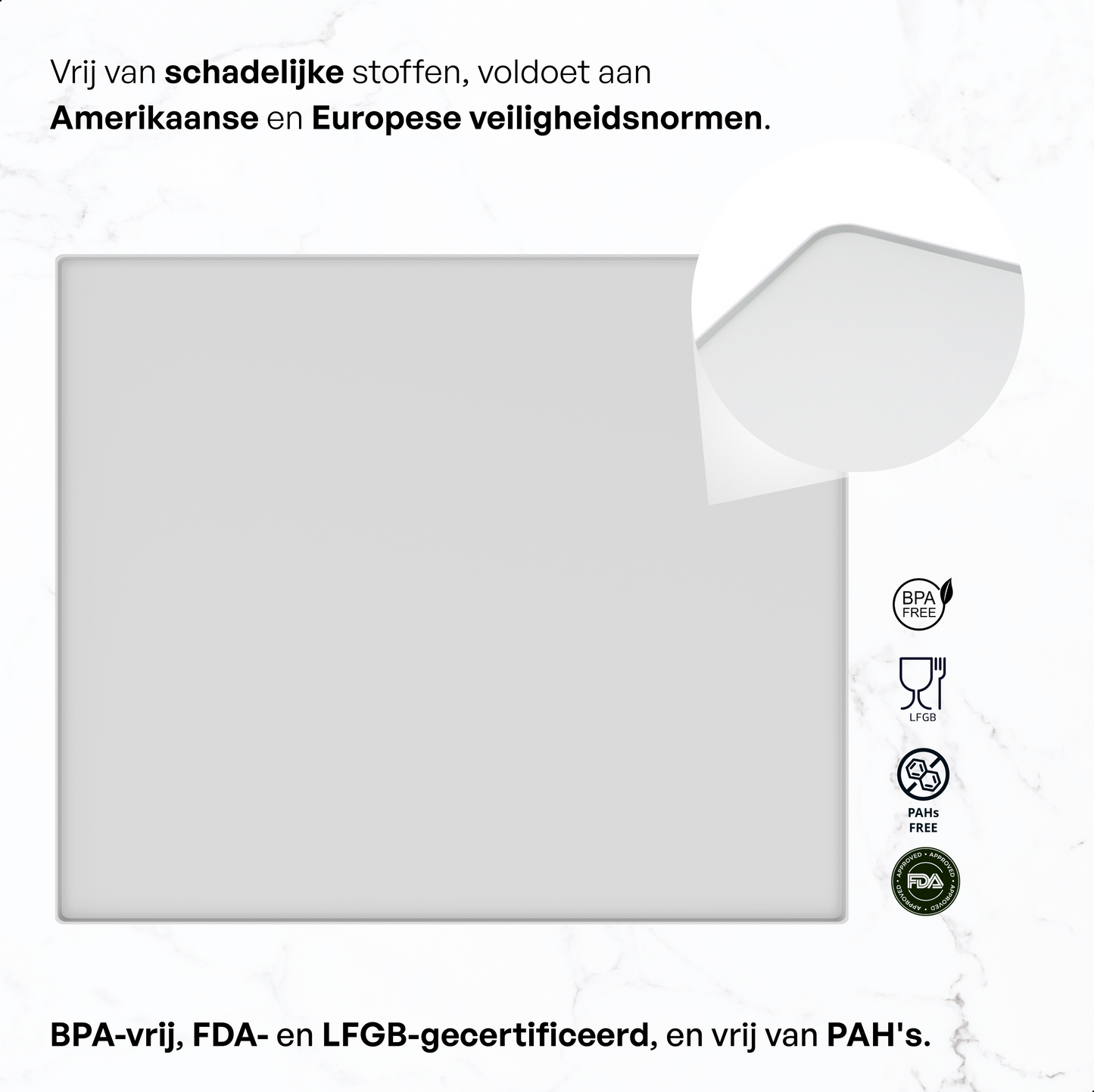 Bodo® Geretourneerde Bescherm Mat Voor Wasmachine & Droger - Silicone 60x60cm - Grijs