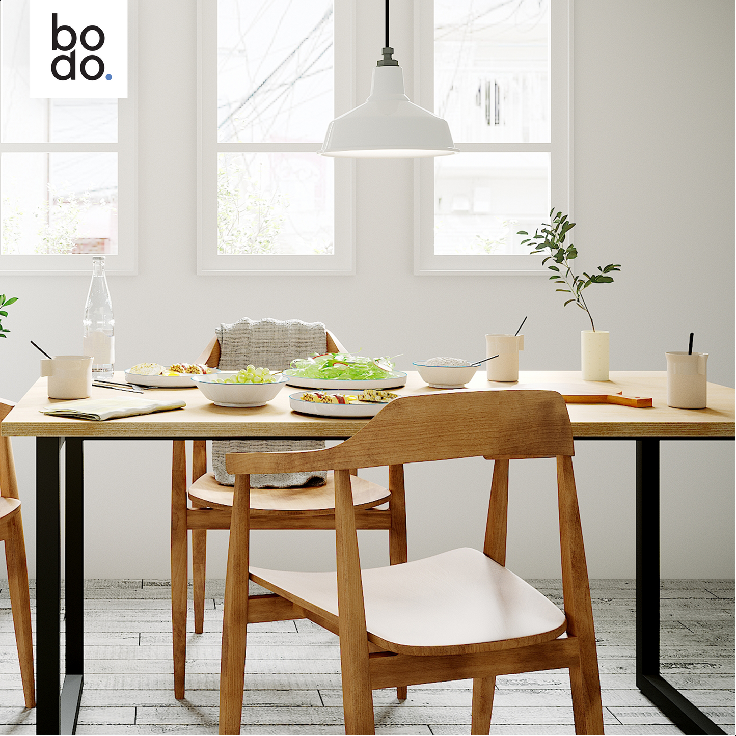 Bodo® - Stalen Onderstel Tafel - Tafelpoten - Set van 2 - U bankpoot 80x72 cm - Mat Zwart