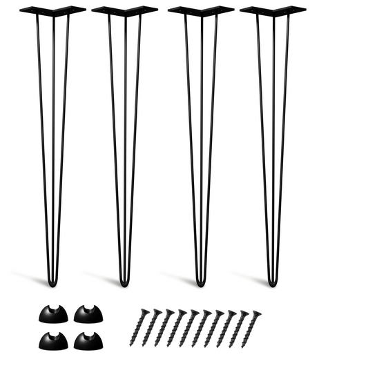 Bodo® Industriële Hairpin tafelpoten set 4 stuks – 86 cm – Zwart