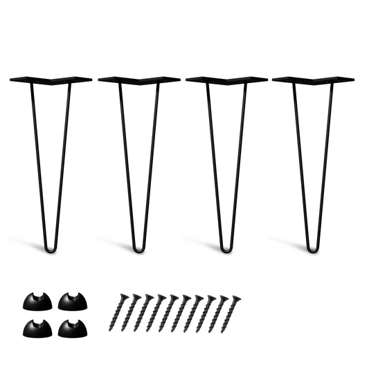Bodo® Industriële Hairpin tafelpoten set 4 stuks – 40 cm – Zwart