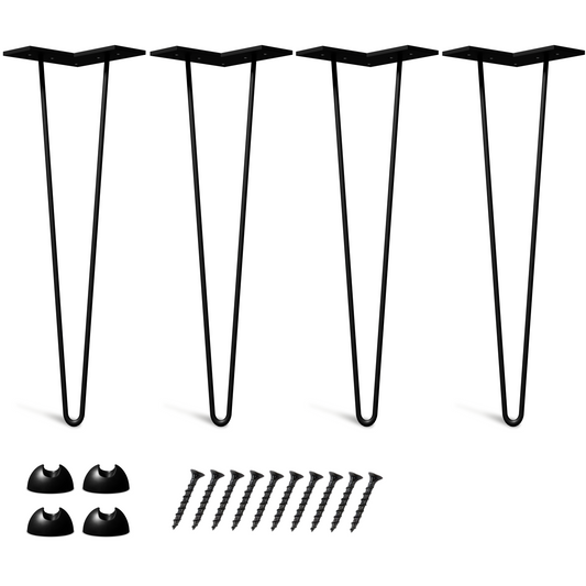 Bodo® Industriële Hairpin tafelpoten set 4 stuks – 45 cm – Zwart