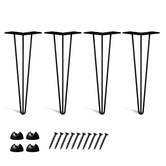 Bodo® Industriële Hairpin tafelpoten set 4 stuks – 36 cm – Zwart
