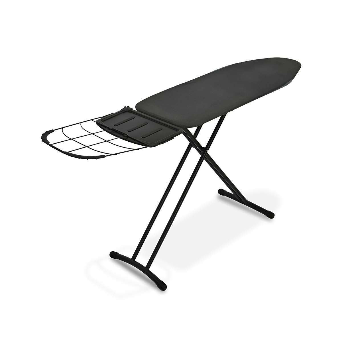 Bodo® -  Geretourneerd/Beschadigd - Strijkplank Ascend Elite - Stoomunithouder - Uitklapbaar Rek - 122 x 43 cm - Zwart