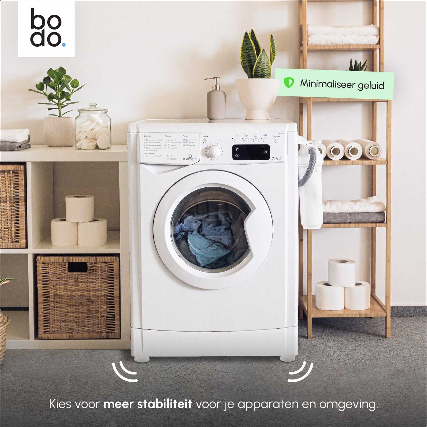Bodo® - Trillingsdempers - Wit - Voetjes voor wasmachine & droger