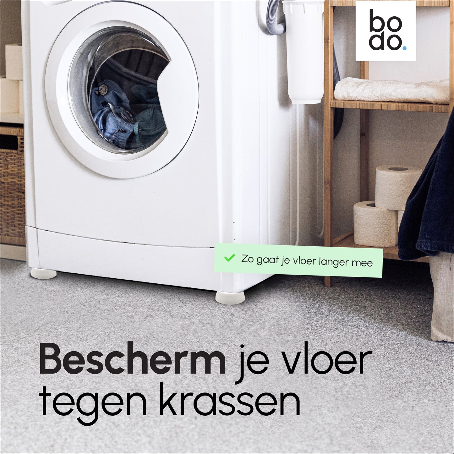 Bodo® - Trillingsdempers - Wit - Voetjes voor wasmachine & droger