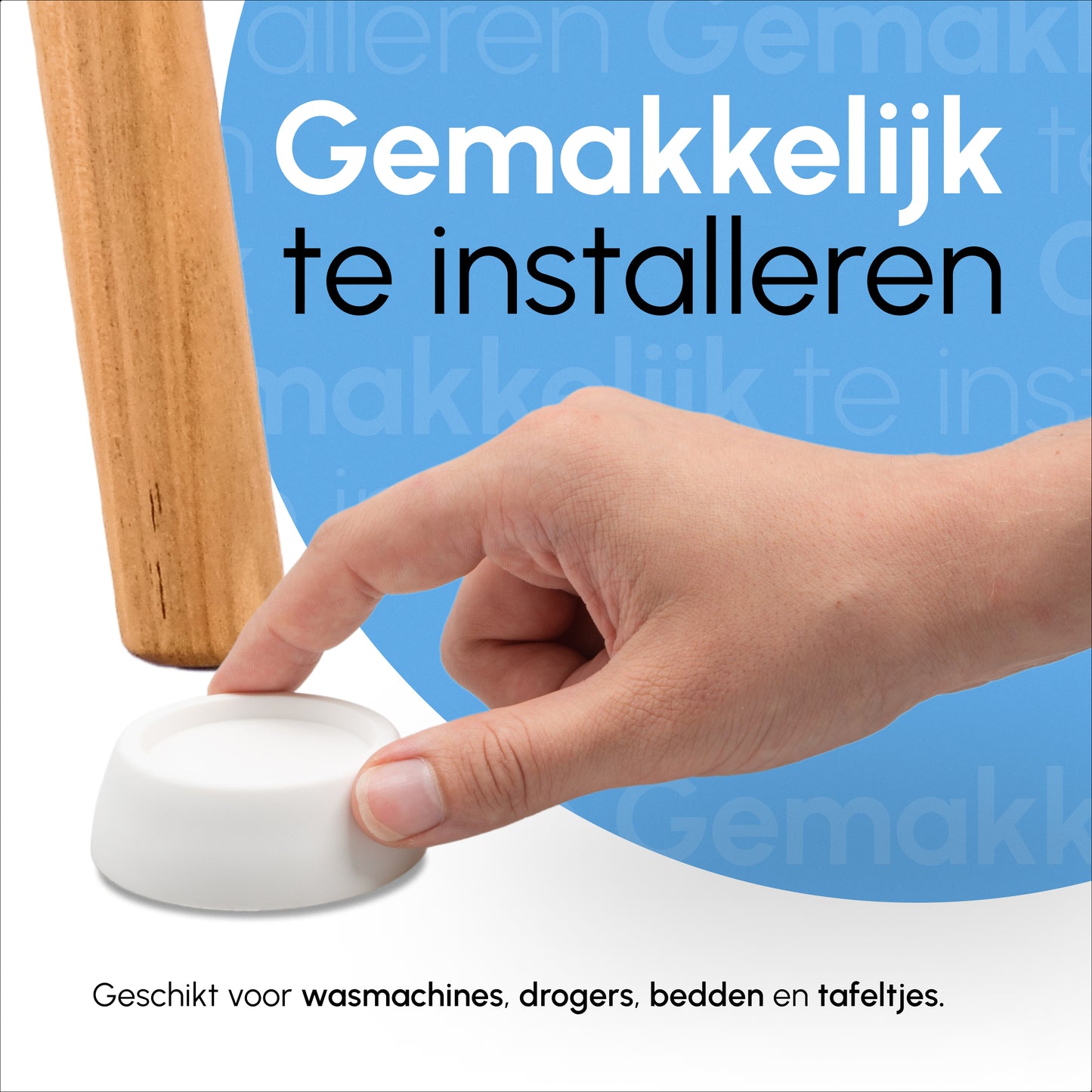 Bodo® - Trillingsdempers - Wit - Voetjes voor wasmachine & droger