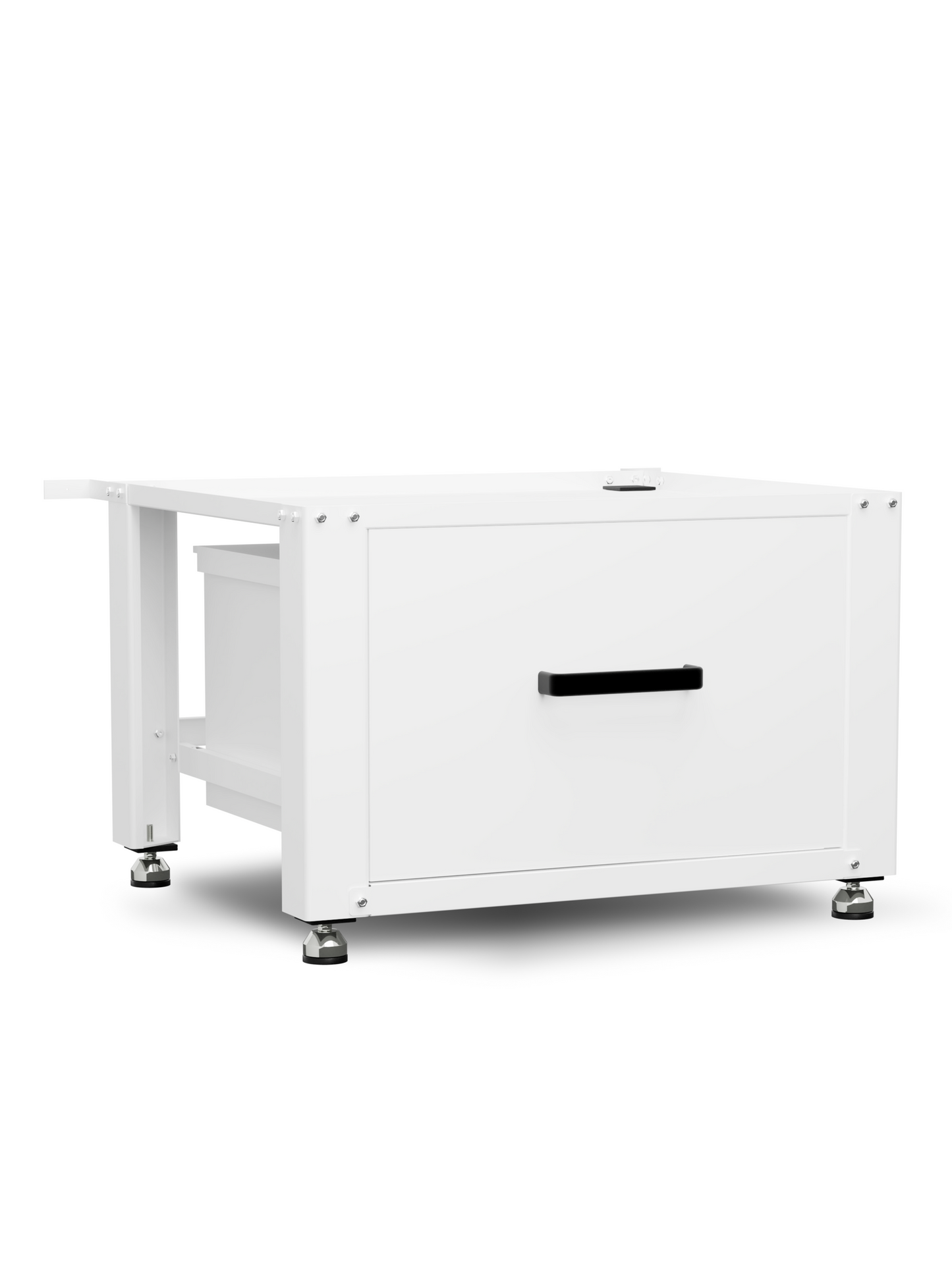Bodo® - Wasmachine Verhoger met Opberglade - Wit - 61x58x48 cm
