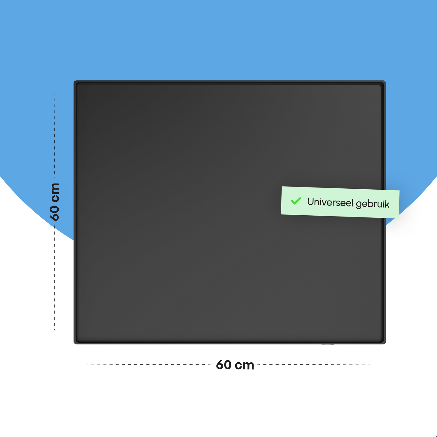 Bodo® Geretourneerde Bescherm Mat Voor Wasmachine & Droger - Silicone 60x60cm - Zwart