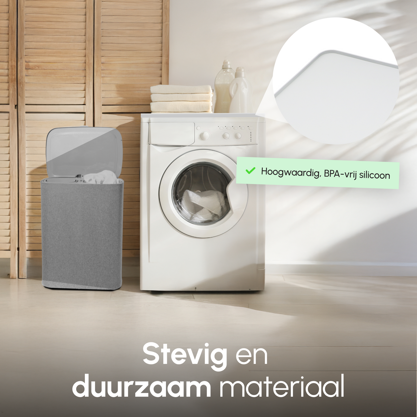 Bodo® Geretourneerde Bescherm Mat Voor Wasmachine & Droger - Silicone 60x60cm - Grijs