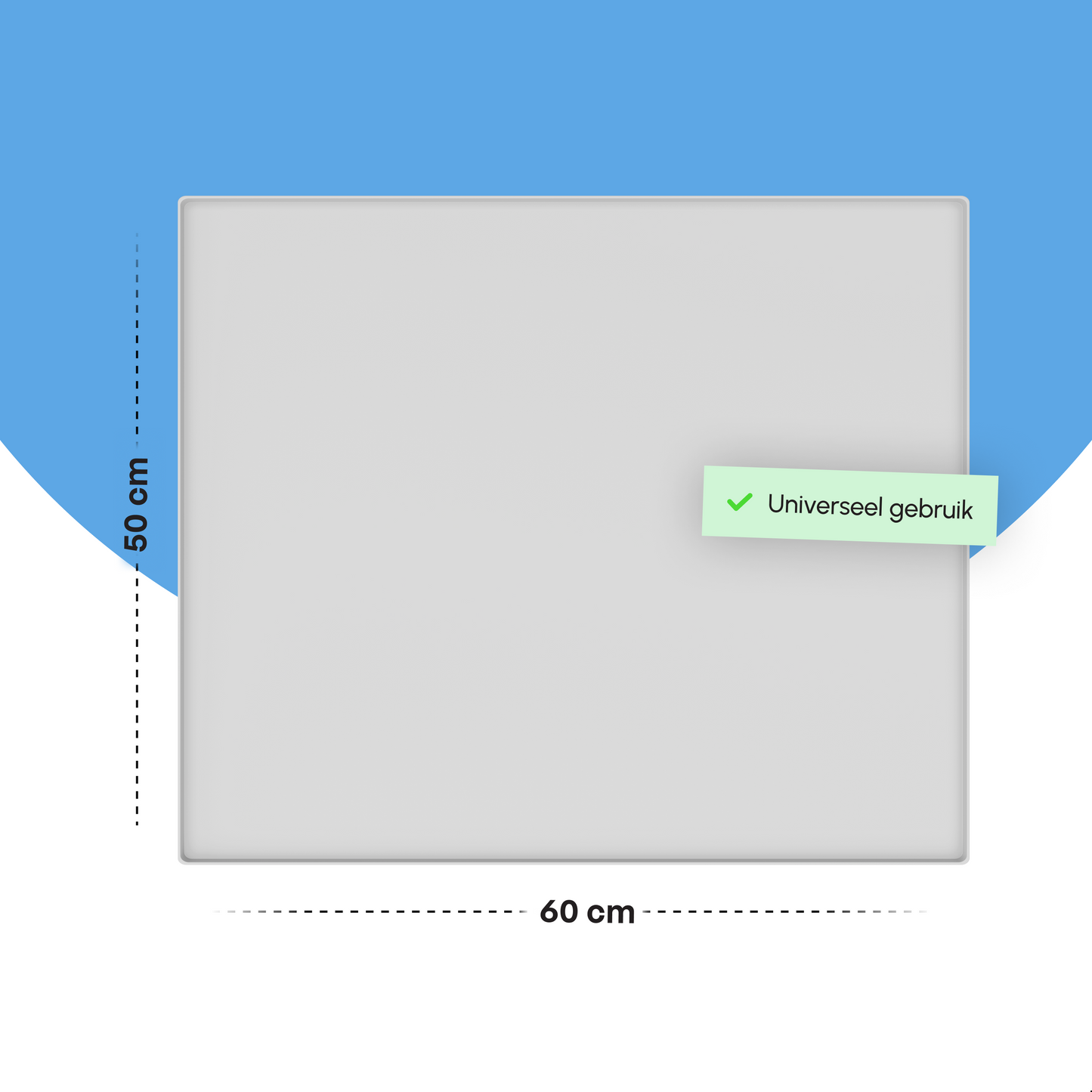 Bodo® Bescherm Mat Voor Wasmachine & Droger - Silicone 60x50cm - Grijs