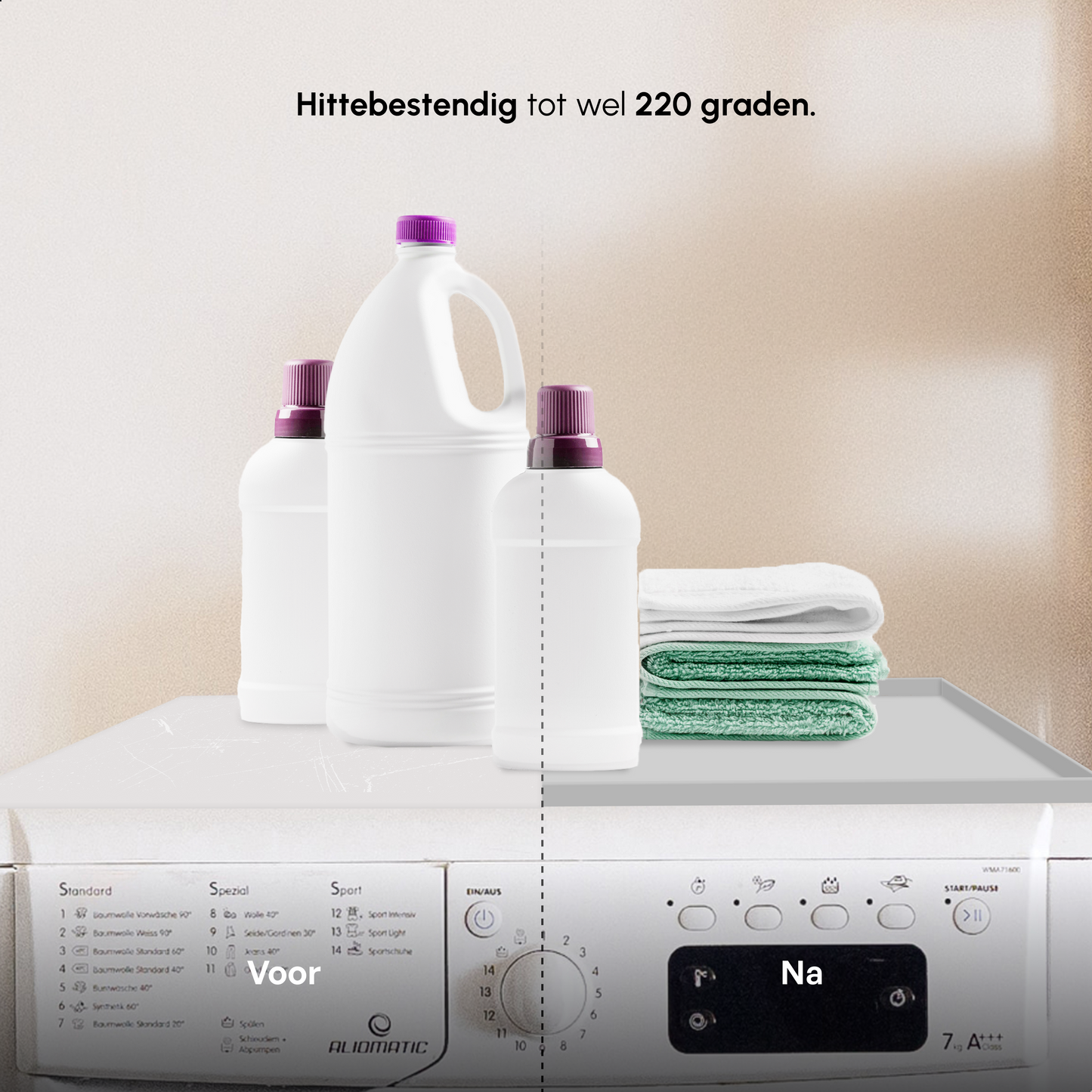 Bodo® Geretourneerde Bescherm Mat Voor Wasmachine & Droger - Silicone 60x60cm - Grijs