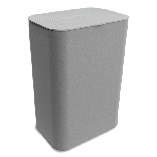 Bodo® - Wasmand Duosplit - Wasmand Met Deksel - 90L - 56x41x69 cm - Grijs