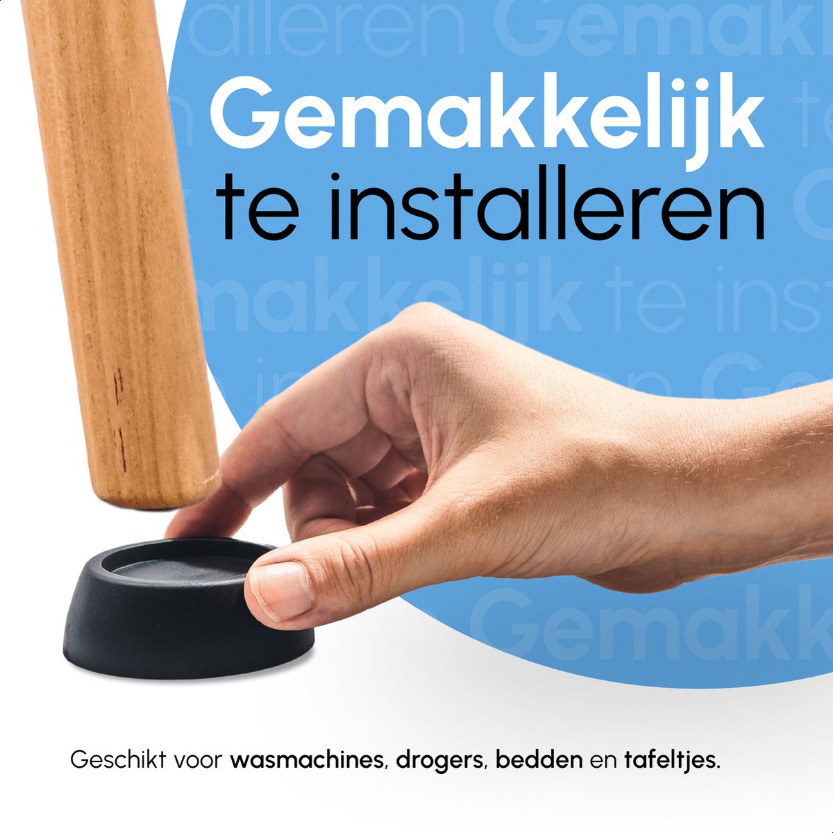Bodo® - Trillingsdempers - Zwart - Voetjes voor wasmachine & droger