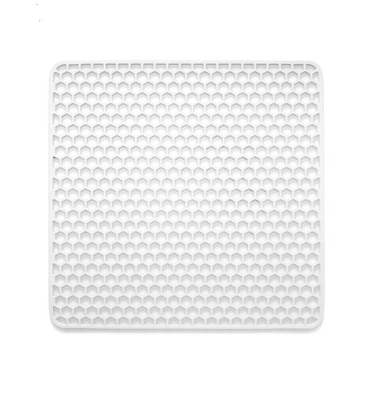Bodo® Gootsteenmat - Vierkant - Onderzetter - Wit - 34.5 x 34.5 cm