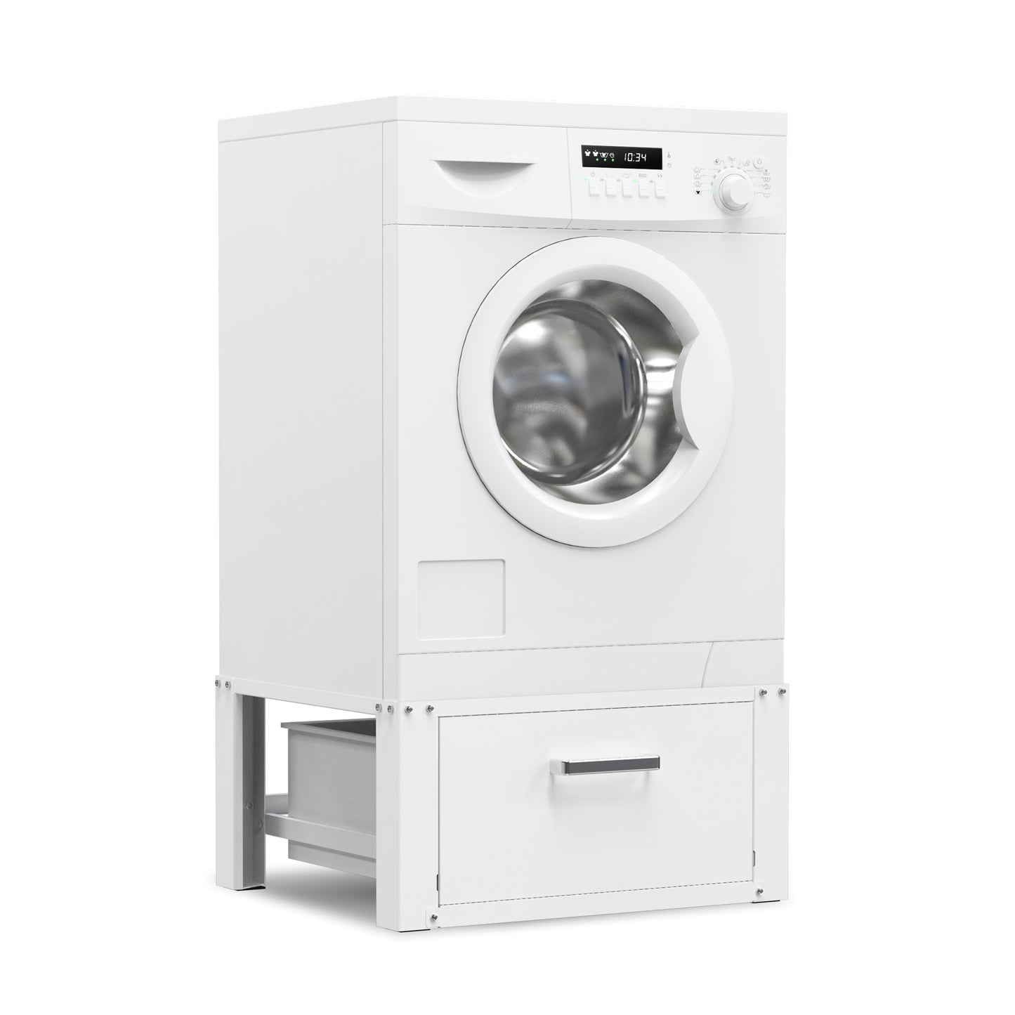 Bodo® - Wasmachine Verhoger Met Opberglade - Wit - Beschadigd/geretourneerd