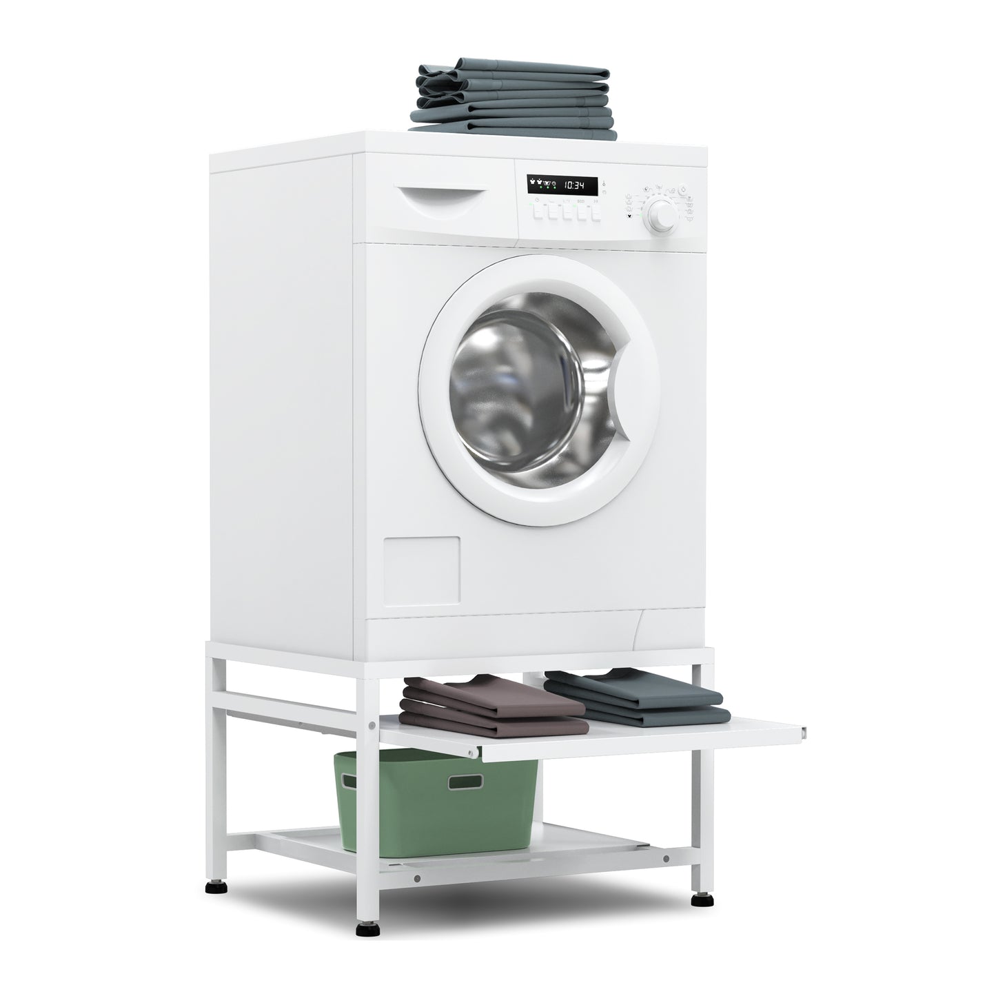 Bodo® -  Wasmachine Verhoger Met Uitschuifbare plank - Wit - Beschadigd/geretourneerd