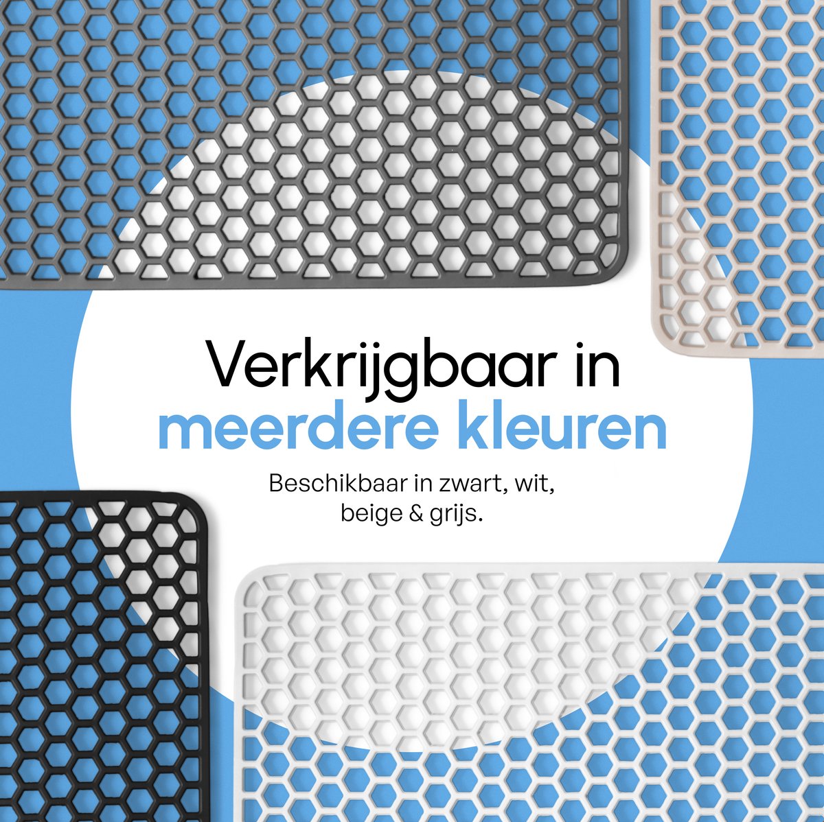Bodo® Gootsteenmat met Gat - Zwart - 34 x 29 cm