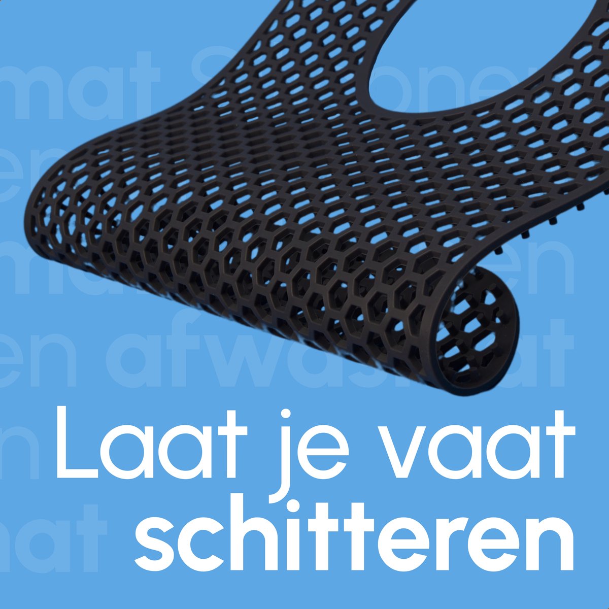 Bodo® Gootsteenmat met Gat - Zwart - 34 x 29 cm