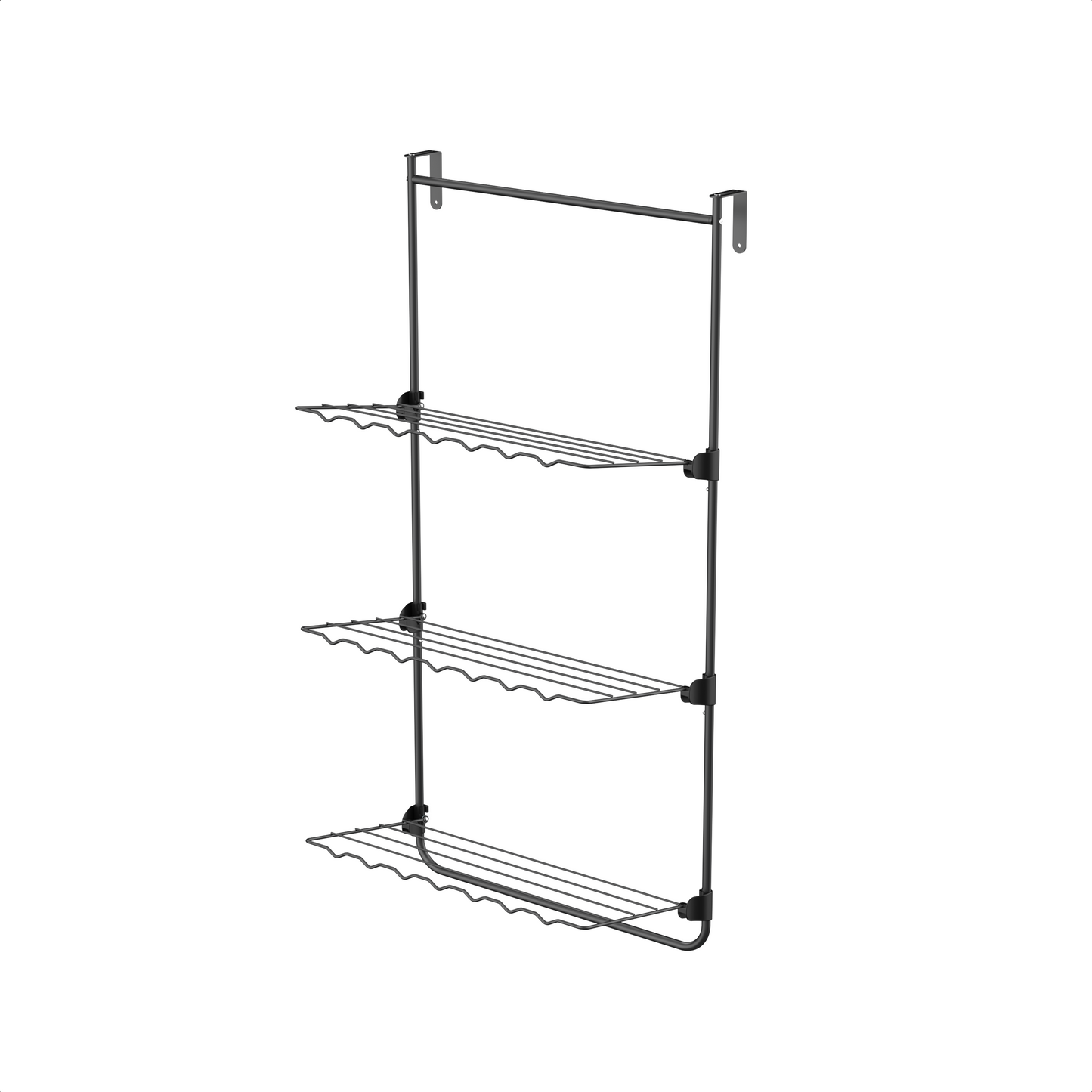Bodo® Droogrek Hangend - 10m - Ophangbaar aan Deur of Wand - Zwart