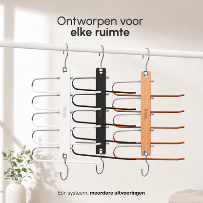 Broekhanger - 2 stuk - Hout- Bodo