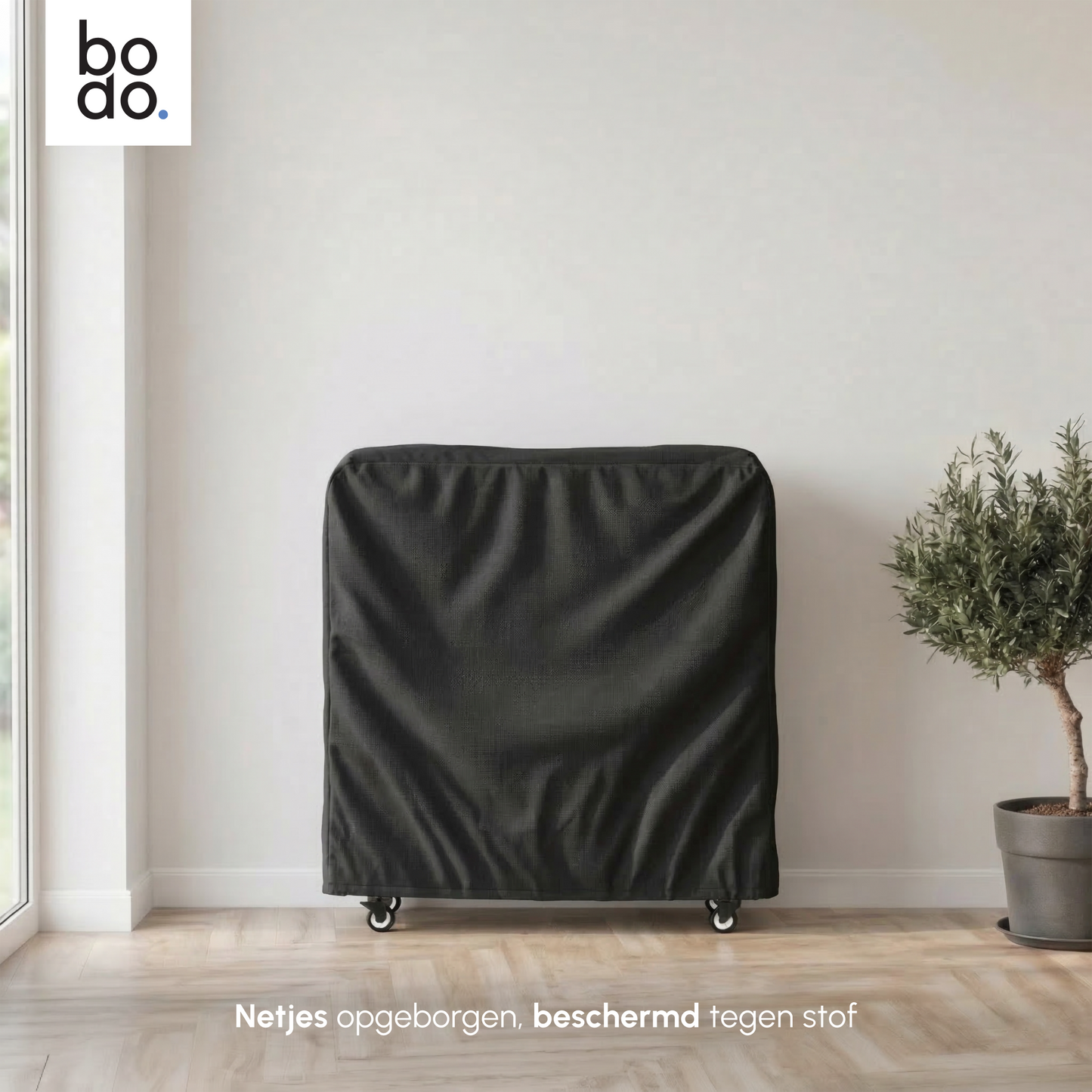 Logeerbed 120×200 met Matras - Vouwbed - Luxe - Tot 250 kg - Zwart - Bodo