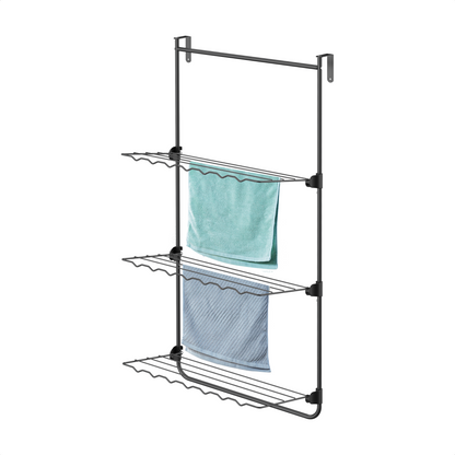Bodo® Droogrek Hangend - 10m - Ophangbaar aan Deur of Wand - Zwart