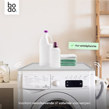 Bodo® Bescherm Mat Voor Wasmachine & Droger - Silicone 60x50cm - Grijs
