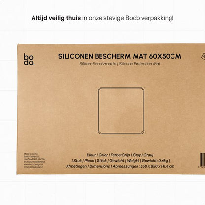 Bodo® Bescherm Mat Voor Wasmachine & Droger - Silicone 60x50cm - Grijs