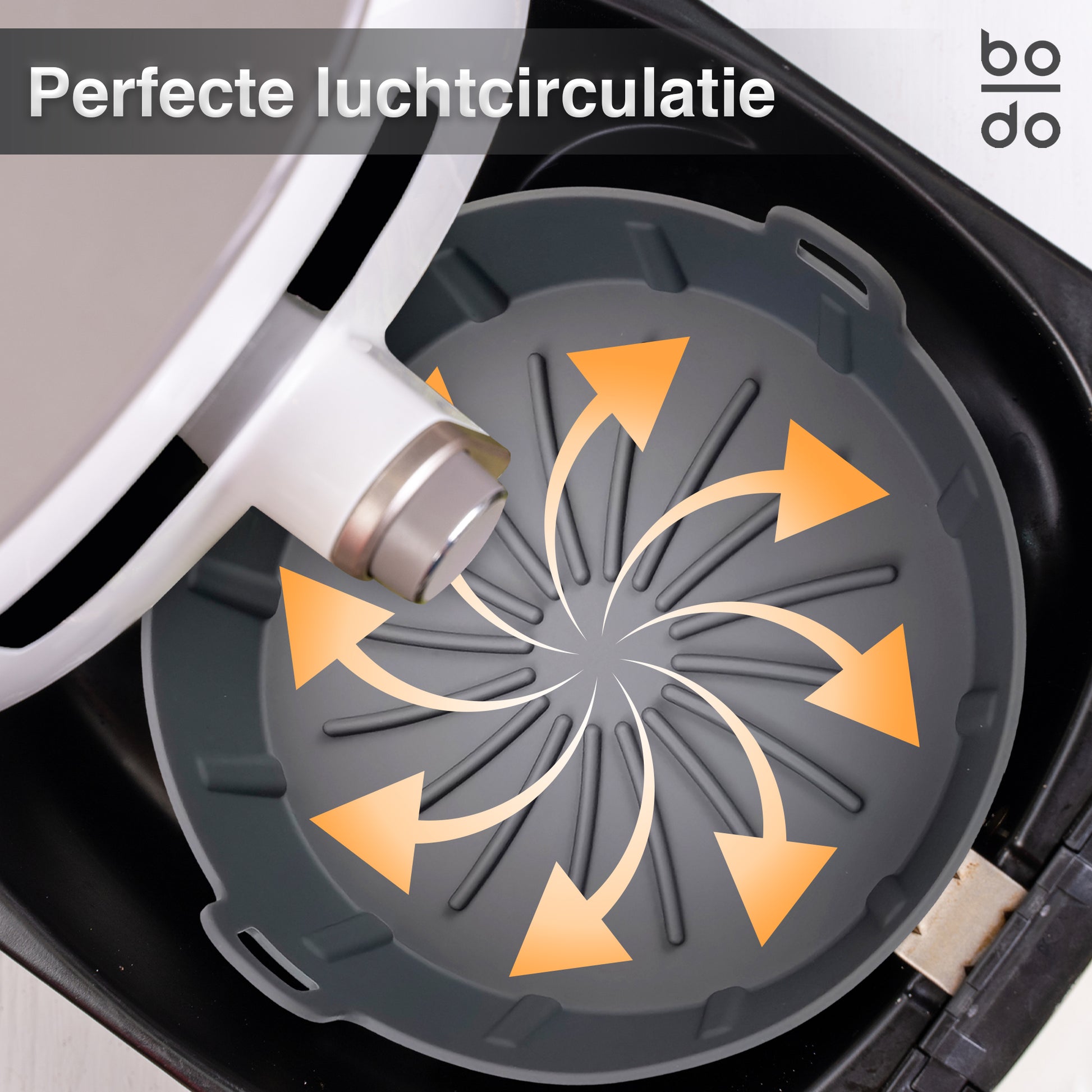 bodo home airfryer bakje siliconen verschillende afmetingen 16 19 22