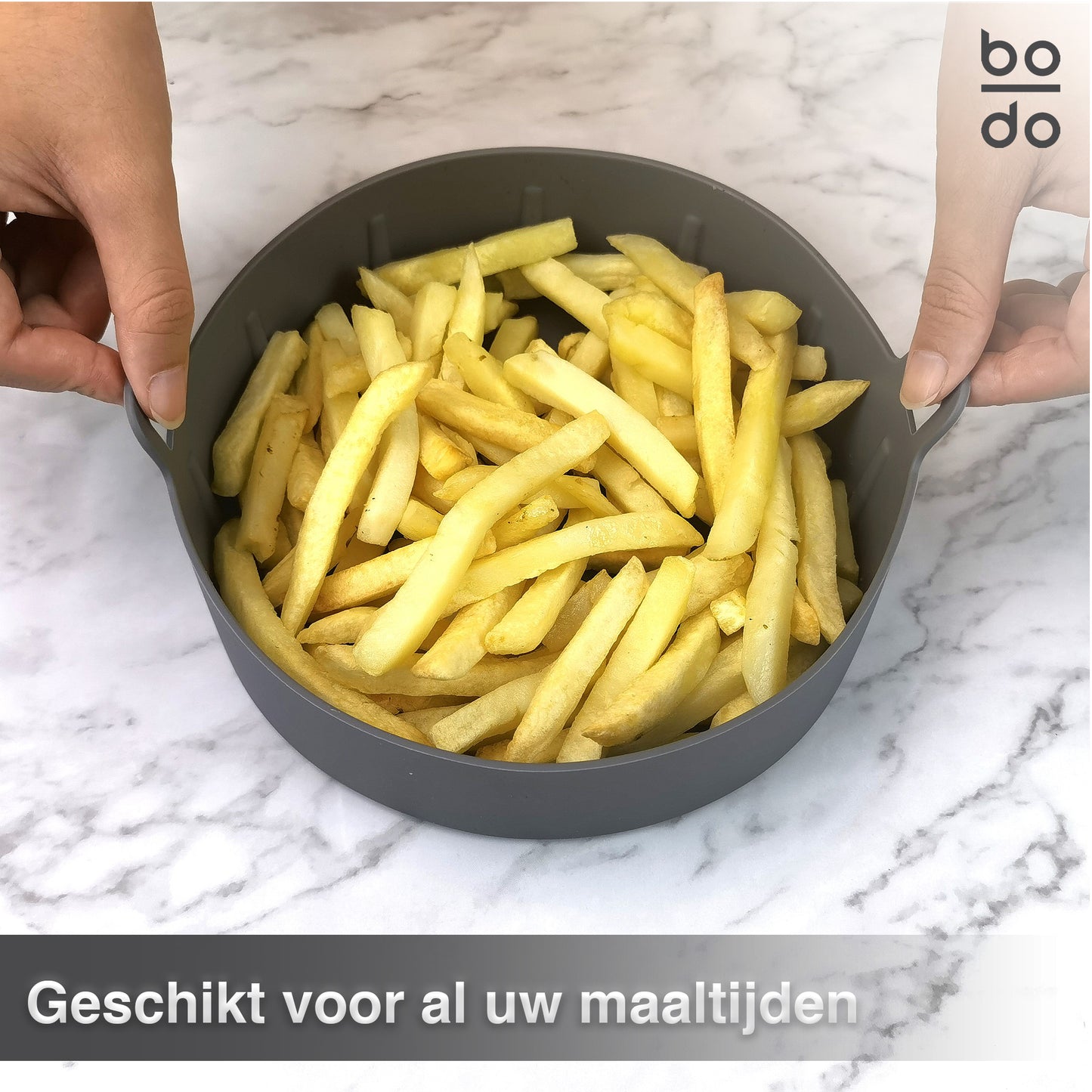 bodo home airfryer bakje siliconen verschillende afmetingen 16 19 22