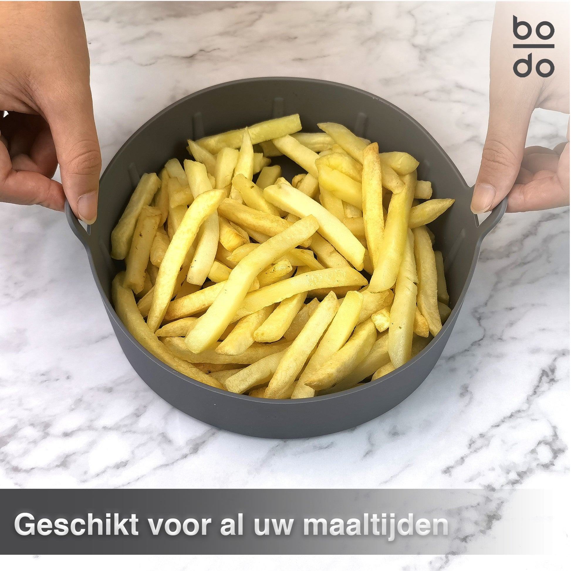 bodo home airfryer bakje siliconen verschillende afmetingen 16 19 22
