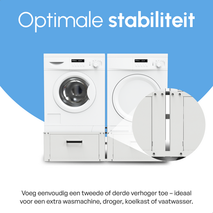 Bodo® - Wasmachine Verhoger connectieset - Wit - voor WV52 - WV53 - WVH53
