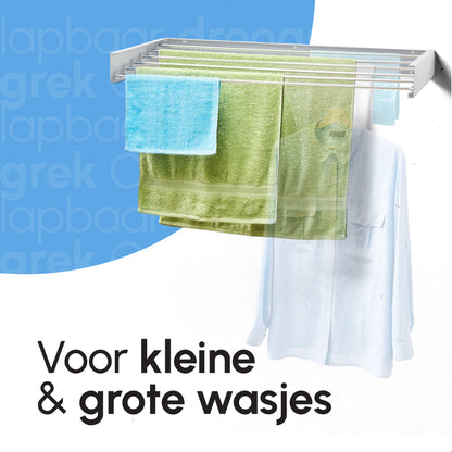 Bodo - Inklapbaar wanddroogrek - 80cm 4m drooglengte - Wit
