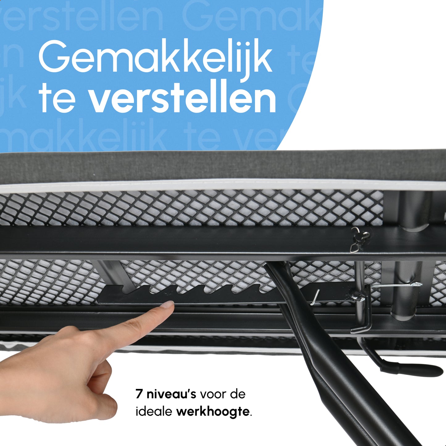 Bodo® - Strijkplank Ascend Prime - Stoomunithouder - 122 x 38 cm - Uitklapbaar Rek - Charcoal Black