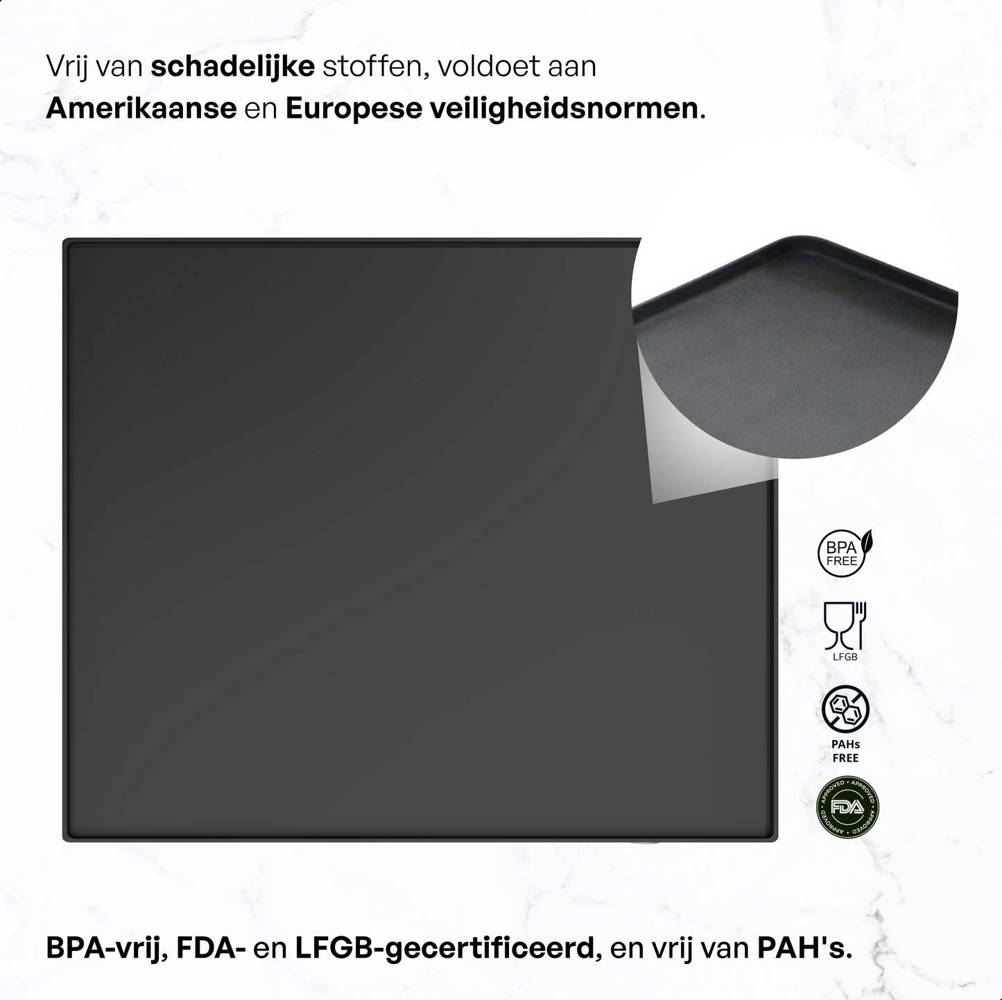 Bodo® Bescherm Mat Voor Wasmachine & Droger - Silicone 60x60cm - Zwart